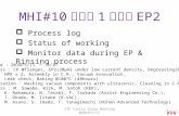 MHI#10 号機の 1 回目の EP2  Process log  Status of working  Monitor data during EP & Rinsing process Period : 2010/5/11 ～ 5/17 Process : CP @flanges, EP2(20μm)
