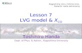 Mellinger Lesson 7 LVG model & X CO Toshihiro Handa Dept. of Phys. & Astron., Kagoshima University Kagoshima Univ./ Ehime Univ. Galactic radio astronomy.