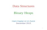 Data Structures Haim Kaplan & Uri Zwick December 2013 Binary Heaps 1.