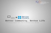 Better Community, Better Life The Connecting Classroom Global Project by the British Council Hong Kong 香港浸會大學知識轉移處 Knowledge Transfer Office Hong Kong.