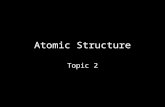 Atomic Structure Topic 2. 2.1 The atom 2.1.1 State the position of protons, neutrons and electrons in the atom. 2.1.2 State the relative masses and relative.