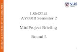 1 LSM2241 AY0910 Semester 2 MiniProject Briefing Round 5.