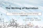 ---- how to make use of the writing material Xuqiang from Xianju High School.