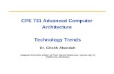 CPE 731 Advanced Computer Architecture Technology Trends Dr. Gheith Abandah Adapted from the slides of Prof. David Patterson, University of California,