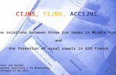 CIJNS, TIJNS, ACCIJNS The relations between three tax terms in Middle Dutch and the formation of nasal vowels in Old French Pieter van Reenen Meertens.