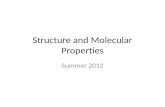 Structure and Molecular Properties Summer 2012. Overview Syllabus ChemDraw Structures and intermolecular forces.