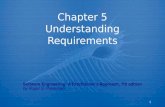 1 Chapter 5 Understanding Requirements Software Engineering: A Practitioner’s Approach, 7th edition by Roger S. Pressman.