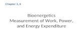 Bioenergetics Measurement of Work, Power, and Energy Expenditure Chapter 3, 6.
