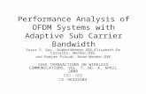 Performance Analysis of OFDM Systems with Adaptive Sub Carrier Bandwidth Suvra S. Das, Student Member, IEEE, Elisabeth De Carvalho, Member, IEEE, and Ramjee.