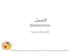 الجمل Sentences Nada Shaath This lesson was developed by using funds from QFI (Qatar Foundation International)