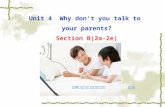 Unit 4 Why don’t you talk to your parents? Section B(2a-2e) 陕西省洛川县凤栖镇初级中学 王会敏.