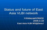 Status and future of East Asia VLBI network H.Kobayashi(NAOJ)2009.3.18 East Asia VLBI WS@Seoul.