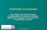 Czajewski SEPTEMBER 20151 STEPHEN CZAJEWSKI The impact of Transforming Rehabilitation (Probation Change agenda in England and Wales) on Restorative Justice.