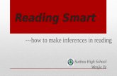Reading Smart ---how to make inferences in reading Suzhou High School Wenjie Ye.