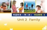 希望英语 （第二版） 综合教程 1 Unit 2 Family Unit 2 what is the meaning of family? There are thousands of millions of individual claims. Some says that family stands.