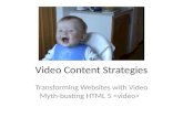 Video Content Strategies Transforming Websites with Video Myth-busting HTML 5.