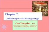 1 Cao Yongxiao 曹永孝 Department of Pharmacology 医学院药理学系 yxy@xjtu.edu.cn;029-82655140 科教楼 805  Chapter 7 Cholinoceptor-activating.