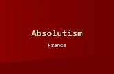 Absolutism France. Free-write If you were a monarch how would you acquire wealth and what would you do with it? If you were a monarch how would you acquire.