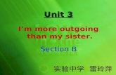 Unit 3 Unit 3 I’m more outgoing than my sister. Section B 实验中学 雷玲萍.