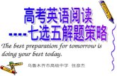 The best preparation for tomorrow is doing your best today. 乌鲁木齐市高级中学 张彦杰.