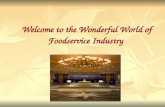 Welcome to the Wonderful World of Foodservice Industry.