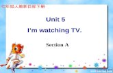 七年级人教新目标下册 Unit 5 I’m watching TV. Section A. What is she doing? She is singing. Warm up.