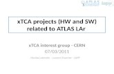 XTCA projects (HW and SW) related to ATLAS LAr xTCA interest group - CERN 07/03/2011 Nicolas Letendre – Laurent Fournier - LAPP.