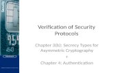 Verification of Security Protocols Chapter 3(b): Secrecy Types for Asymmetric Cryptography + Chapter 4: Authentication.
