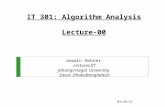 IT 301: Algorithm Analysis Lecture-00 Jesmin Akhter Lecturer,IIT Jahangirnagar University, Savar, DhakaBangladesh 11/29/2015.