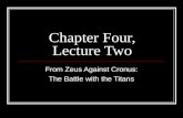 Chapter Four, Lecture Two From Zeus Against Cronus: The Battle with the Titans.