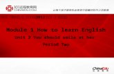Module 1 How to learn English Unit 2 You should smile at her Period Two 外研版（新标准）（三年级起点（ 2012 教材））初中八上.
