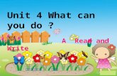 Unit 4 What can you do ? A Read and Write 城关镇建设小学 建晓阳 »