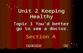 Unit 2 Keeping Healthy Topic 1 You’d better go to see a doctor. Section A 商丘市第八中学 马琳.