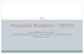 HEATHER M STACK SEND CONSULTANT, HM STACK CONSULTING MARCH 2014 Personal Budgets - SEND.