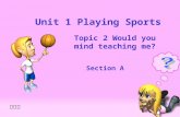 Unit 1 Playing Sports Topic 2 Would you mind teaching me? Section A 庄萍华.