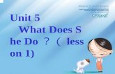 Unit 4 What Does She Do? (A Let’s start, Let’s learn, Group work Let’s sing ) 枣园小学 强鲜萍 Unit 5 What Does She Do ？ （ lesson 1)