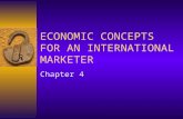 ECONOMIC CONCEPTS FOR AN INTERNATIONAL MARKETER Chapter 4.