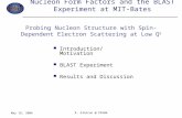 R. Alarcon @ PAV06 May 18, 2006 Nucleon Form Factors and the BLAST Experiment at MIT-Bates Introduction/Motivation BLAST Experiment Results and Discussion.