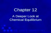 Chapter 12 A Deeper Look at Chemical Equilibrium.