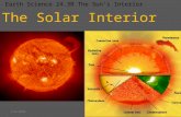 5/6/2010 Earth Science 24.3B The Sun’s Interior The Solar Interior.