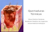Quemaduras Térmicas Diana Patricia Cárdenas Residente Medicina de Urgencias Universidad de Antioquia.