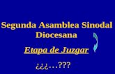 Segunda Asamblea Sinodal Diocesana Etapa de Juzgar ¿¿¿…???