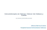 Inmunoterapia en Cáncer: Cáncer de Cabeza y Cuello XVII SIMPOSIO DE REVISIONES EN CANCER Alfonso Berrocal Jaime Hospital General Universitario Valencia.