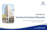 PROYECTO Cuentas Corrientes Tribunales Proyecto Cuentas Corrientes Jurisdiccionales. Fecha: 29 de abril de 2013.