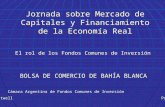 Jornada sobre Mercado de Capitales y Financiamiento de la Economía Real BOLSA DE COMERCIO DE BAHÍA BLANCA Cámara Argentina de Fondos Comunes de Inversión.