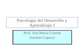 Psicología del Desarrollo y Aprendizaje I Prof. Ana María Crosetti Instituto Capacyt.