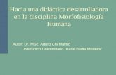 Hacia una didáctica desarrolladora en la disciplina Morfofisiología Humana Autor: Dr. MSc. Arturo Chi Maimó Policlínico Universitario “René Bedia Morales”