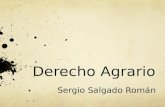 Derecho Agrario Sergio Salgado Román. asistencia Para acreditar la materia es requisito indispensable acreditar un mínimo de: 80 %