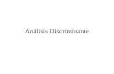 Análisis Discriminante. Dos problemas principales de clasificación Discriminación (clasificación supervisada) Agrupamiento (Cluster Analysis) (clasificación.