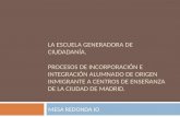 LA ESCUELA GENERADORA DE CIUDADANÍA. PROCESOS DE INCORPORACIÓN E INTEGRACIÓN ALUMNADO DE ORIGEN INMIGRANTE A CENTROS DE ENSEÑANZA DE LA CIUDAD DE MADRID.